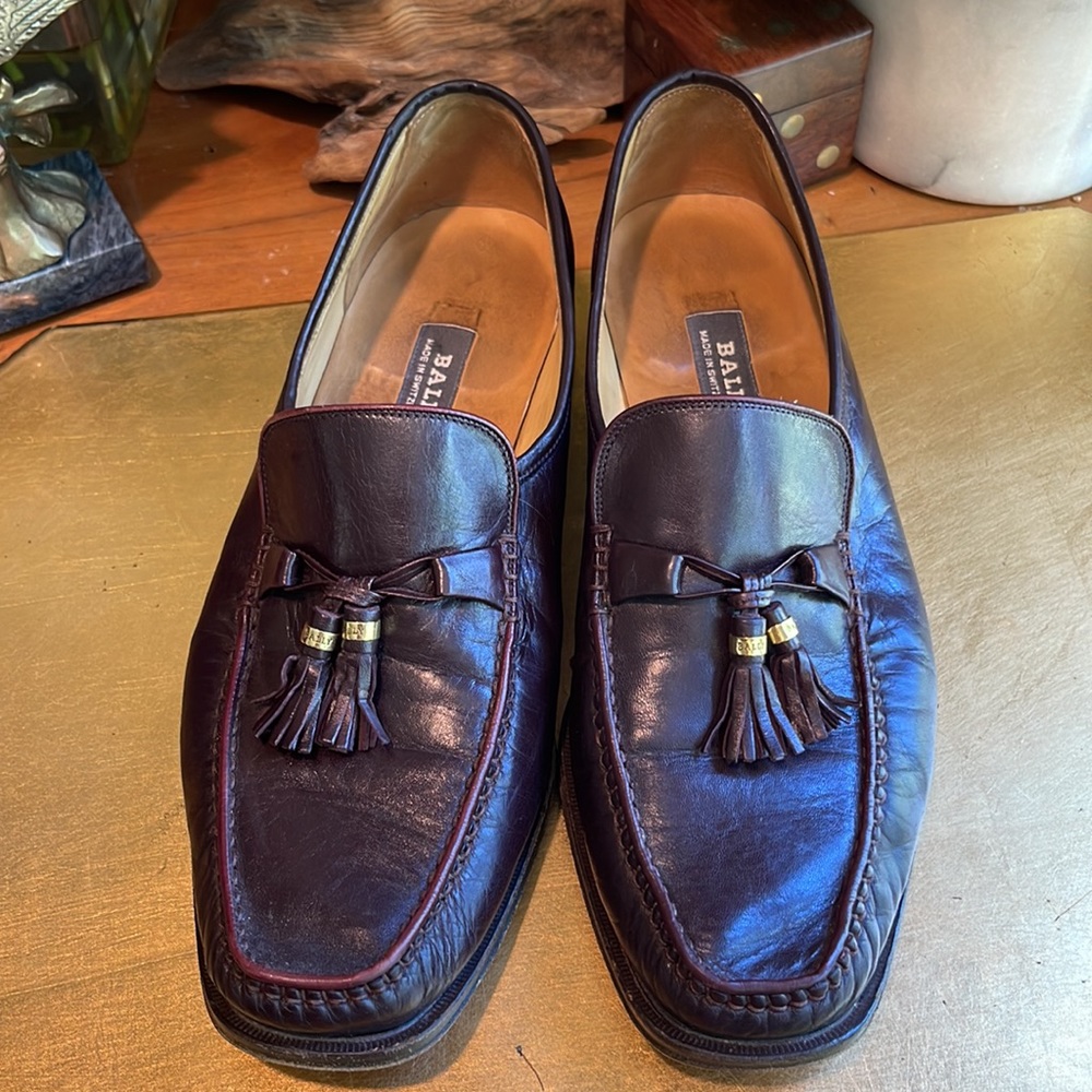 Bally Parawet Burgundy Leather Tasseled Loafers | Lightly Worn!
